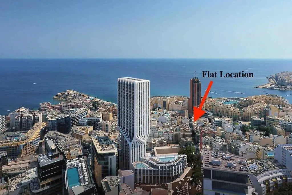 Paceville Sea View Penthouse With Jacuzzi! San Giuliano